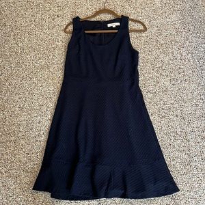 Loft navy textured dress, size 6.